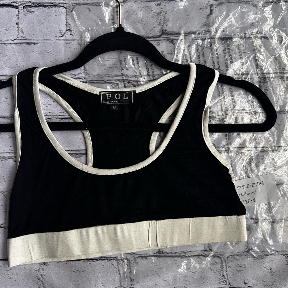 POL Monochrome Racerback Top